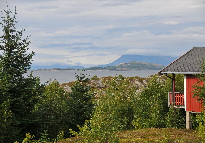 Hamn�ya, Blick vom Ferienhaus ins Sch�rengebiet 01